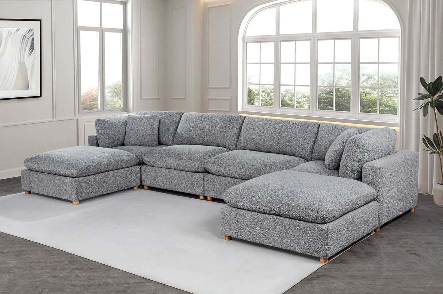 SE05 Modular Sectional Boucle Fabric - 3 Colors