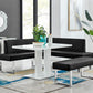 Armen Living Amanda Nook Dining - Acabado gris