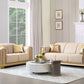 SF3001 Sofa & Loveseat - Cream Leather