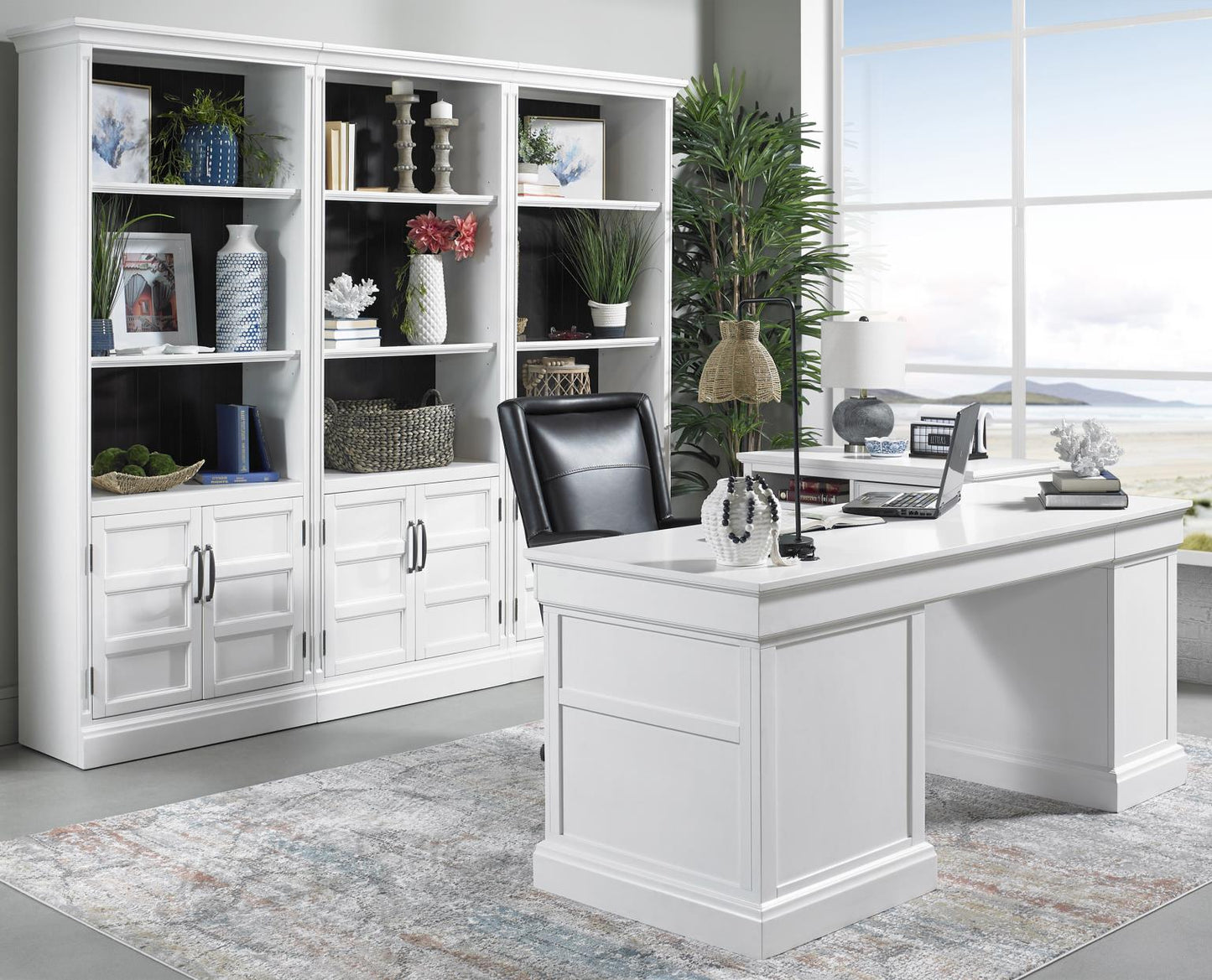 Shoreham Effortless White Executive Desk by Parker House