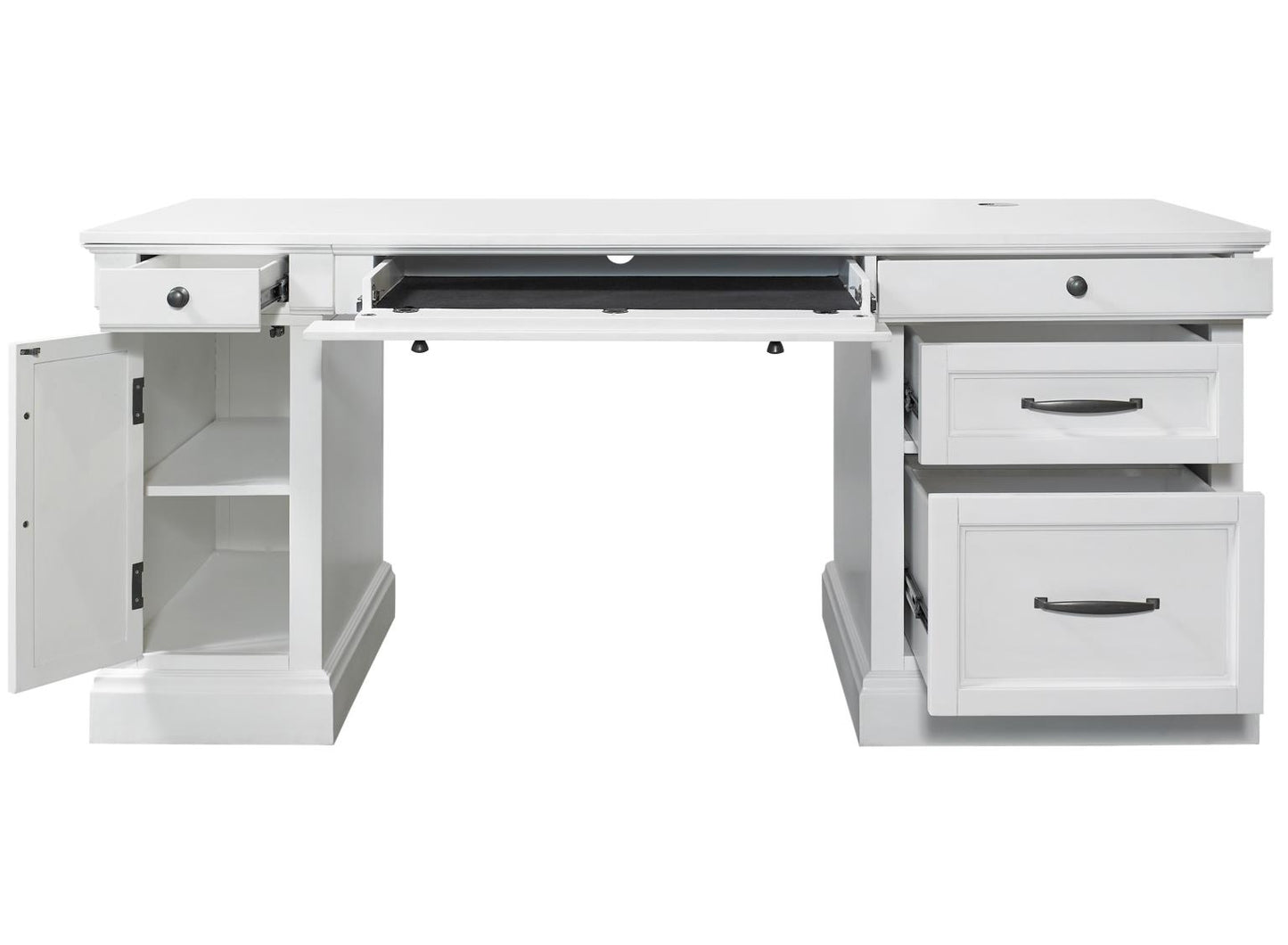 Shoreham Effortless White Executive Desk by Parker House