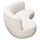 Simone White Faux Sheepskin Living Room Group