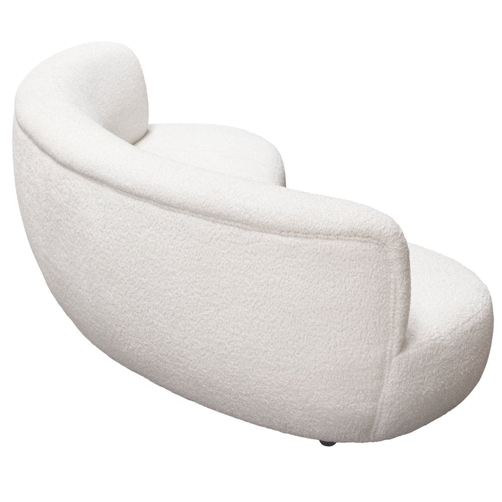 Simone White Faux Sheepskin Living Room Group