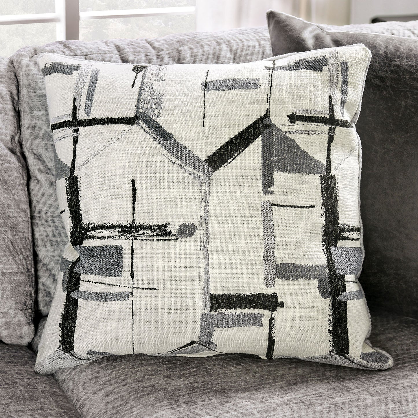 Seccional de chenilla gris Walthamstow - Hecho en EE. UU.