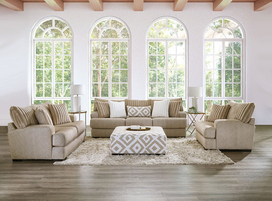 Loughlin Light Brown Sofa & Loveseat Chenille