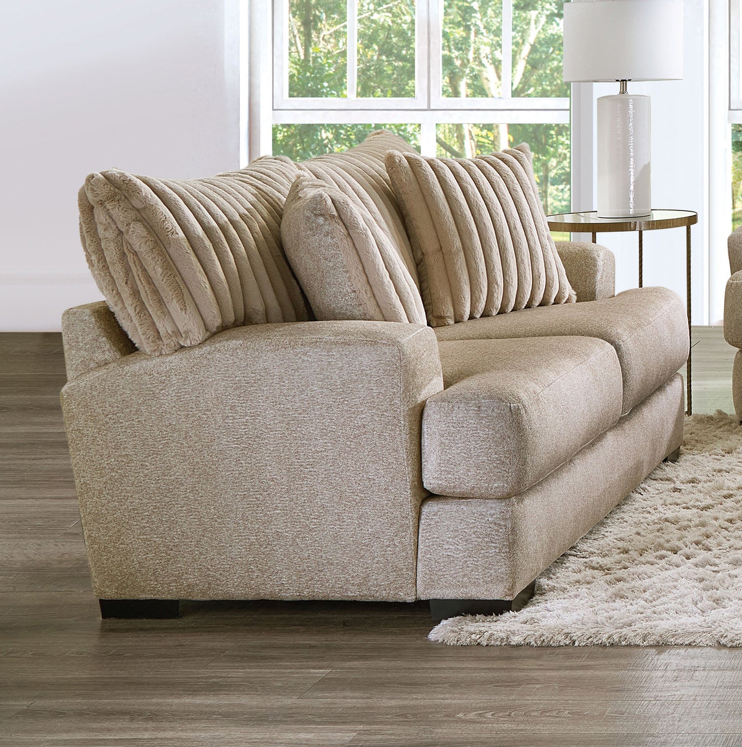 Loughlin Light Brown Sofa & Loveseat Chenille
