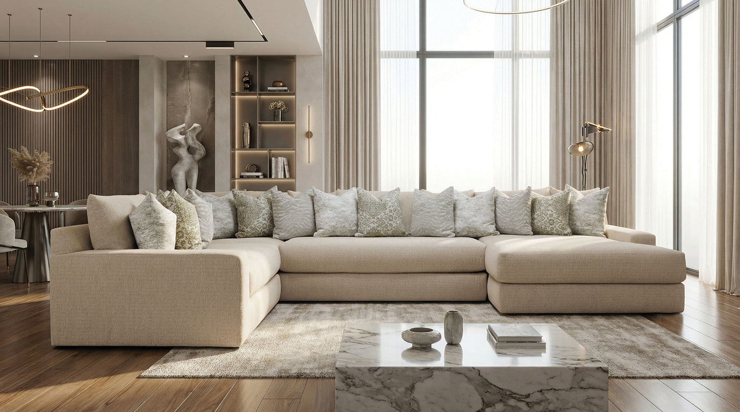 Portslade Warm Beige Oversized Sectional