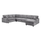 Samara Gray Chenille Storage Sectional 81620