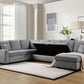 Samara Gray Chenille Storage Sectional 81620