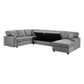 Samara Gray Chenille Storage Sectional 81620