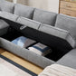 Samara Gray Chenille Storage Sectional 81620
