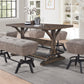Sequoia 6 Pc Rustic Espresso Dining Set