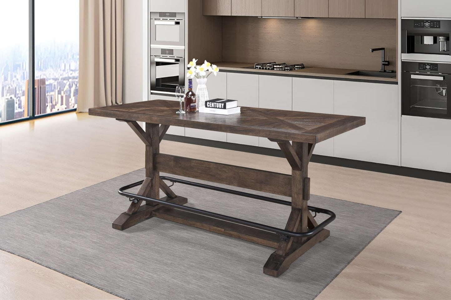 Sequoia 6 Pc Rustic Espresso Dining Set