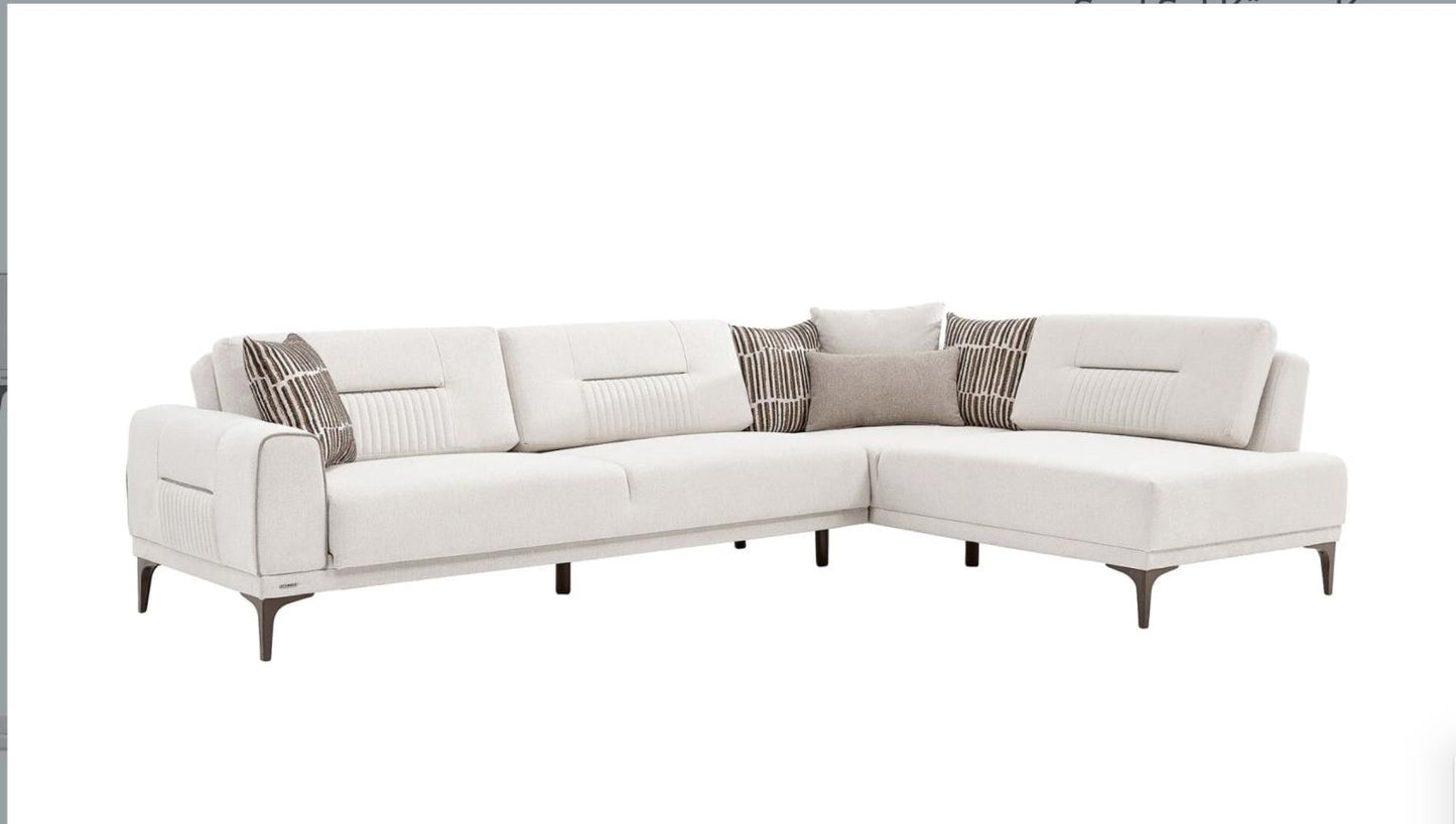 Seul Cream Sectional Sleeper by Bellona