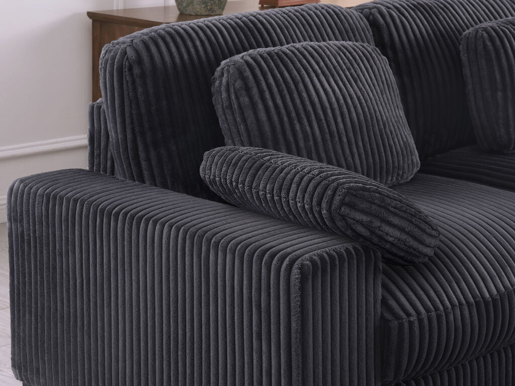 Sloane Charcoal Corduroy Modular Sectional