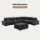 Sloane Charcoal Corduroy Modular Sectional