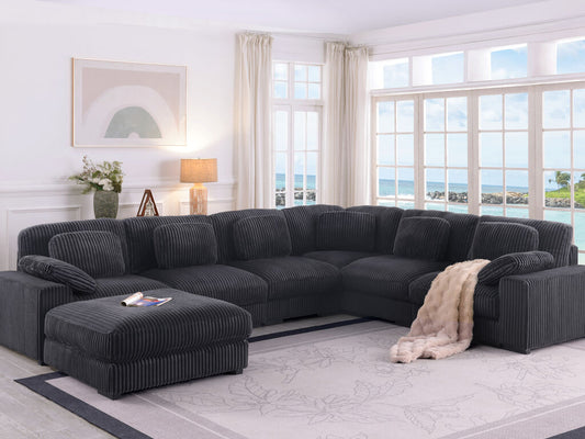 Sloane Charcoal Corduroy Modular Sectional