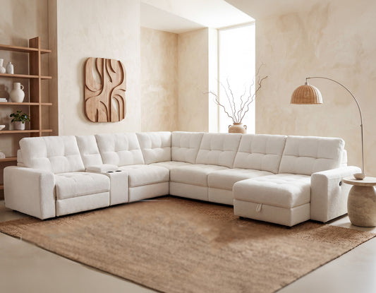 Snyder White 7 Pc Slider Sectional
