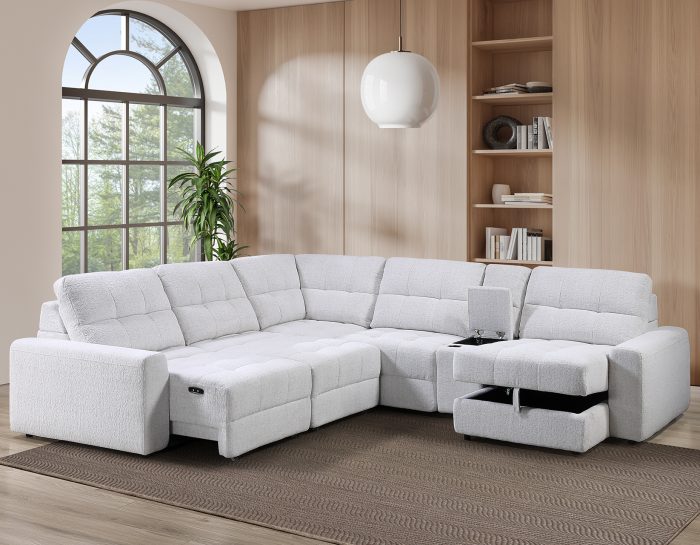 Snyder White 7 Pc Slider Sectional
