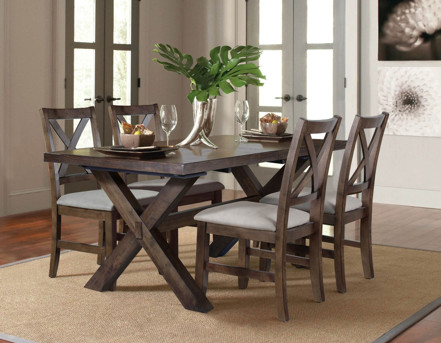 Astoria 5 Pc Dining Set with Extension - Steve Silver