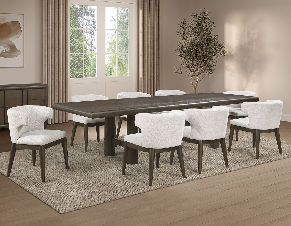 Rosen Brown Finish Expandable Dining Collection
