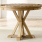 Juego de mesa de juego plegable Rylie con acabado caramelo | Cuero Vegano Camel