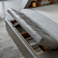 Tesla Grey Leather Eastern King Bed