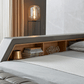 Tesla Grey Leather Bed by ESF - Many Features