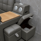 Tesla Grey Leather Bed by ESF - Many Features