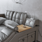 Tesla Grey Leather Eastern King Bed