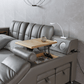 Tesla Grey Leather Eastern King Bed