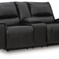 Danemere Black Recling Loveseat w/Console