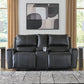 Danemere Black Recling Loveseat w/Console