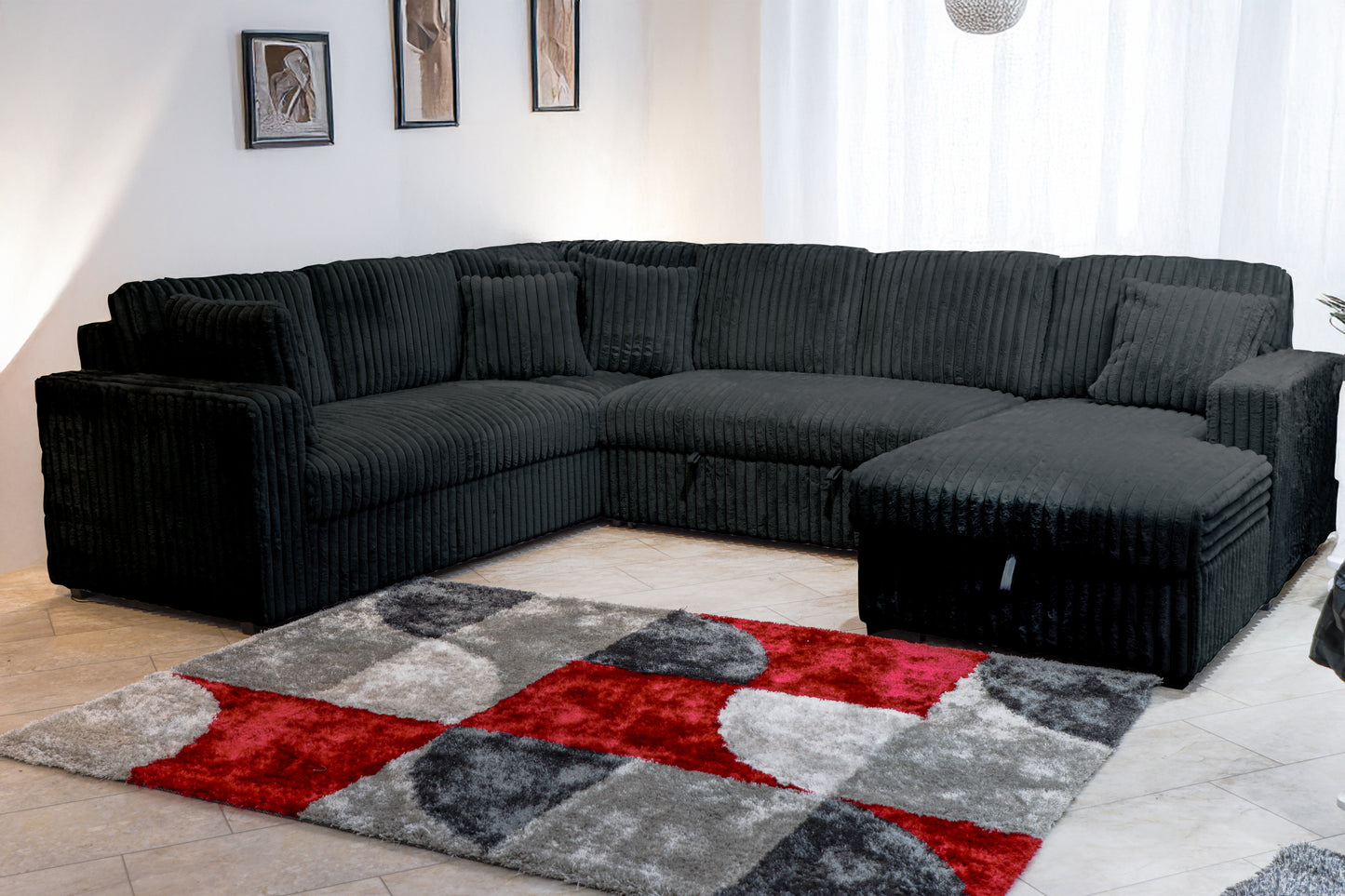 Bliss Stationary Sectional Sleeper Midnight