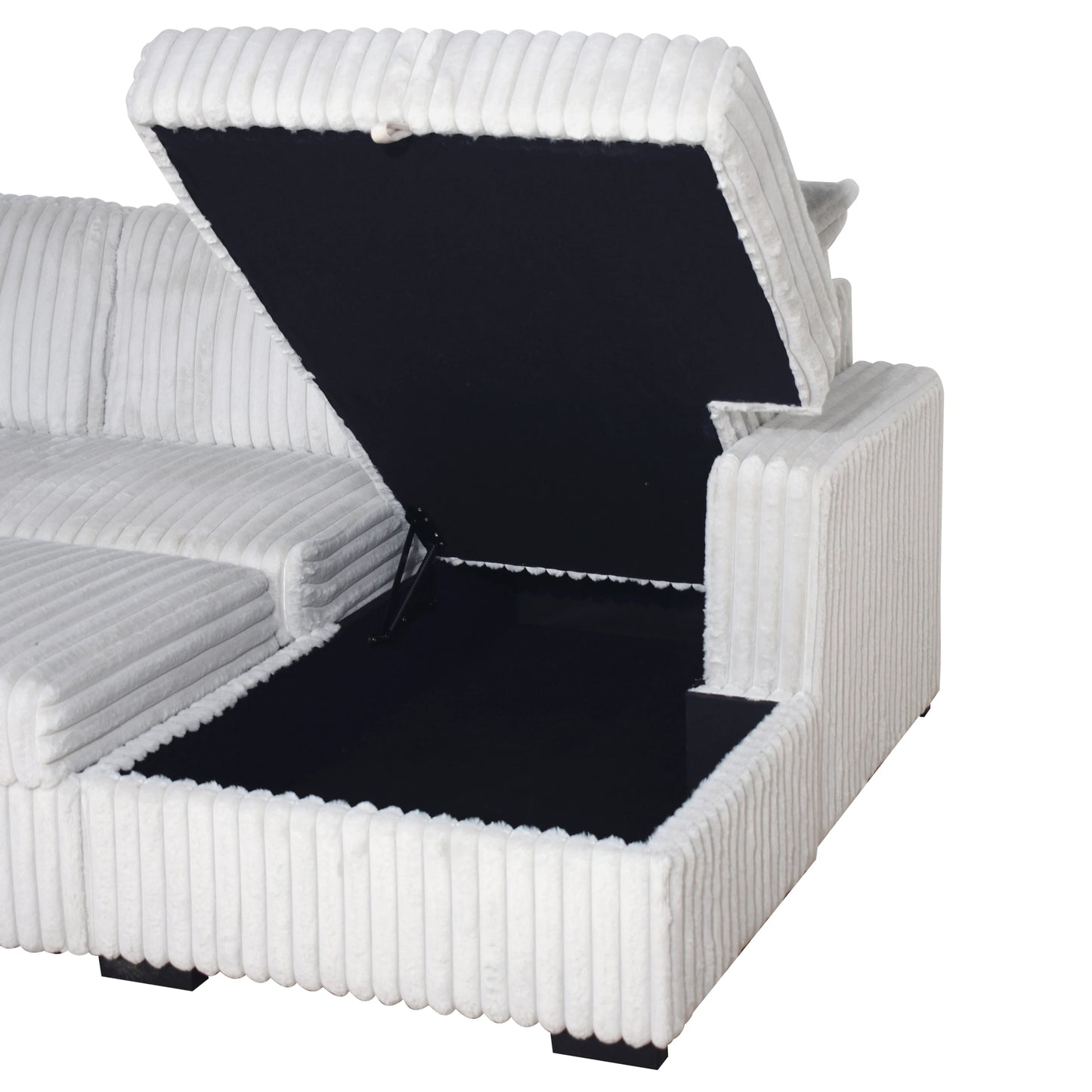 Bliss Stationary Sectional Sleeper Mist Gray