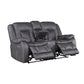 Morello 3 Pc Gray Power Sectional by New Classic