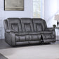 Morello 3 Pc Gray Power Sectional by New Classic