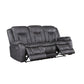 Morello 3 Pc Gray Power Sectional by New Classic