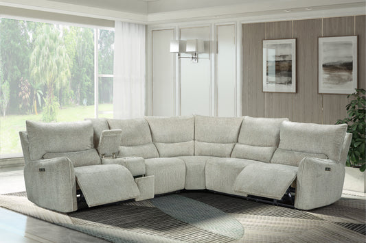 Remsen 3 Pc / 2 PWR Sectional Latte Polyester