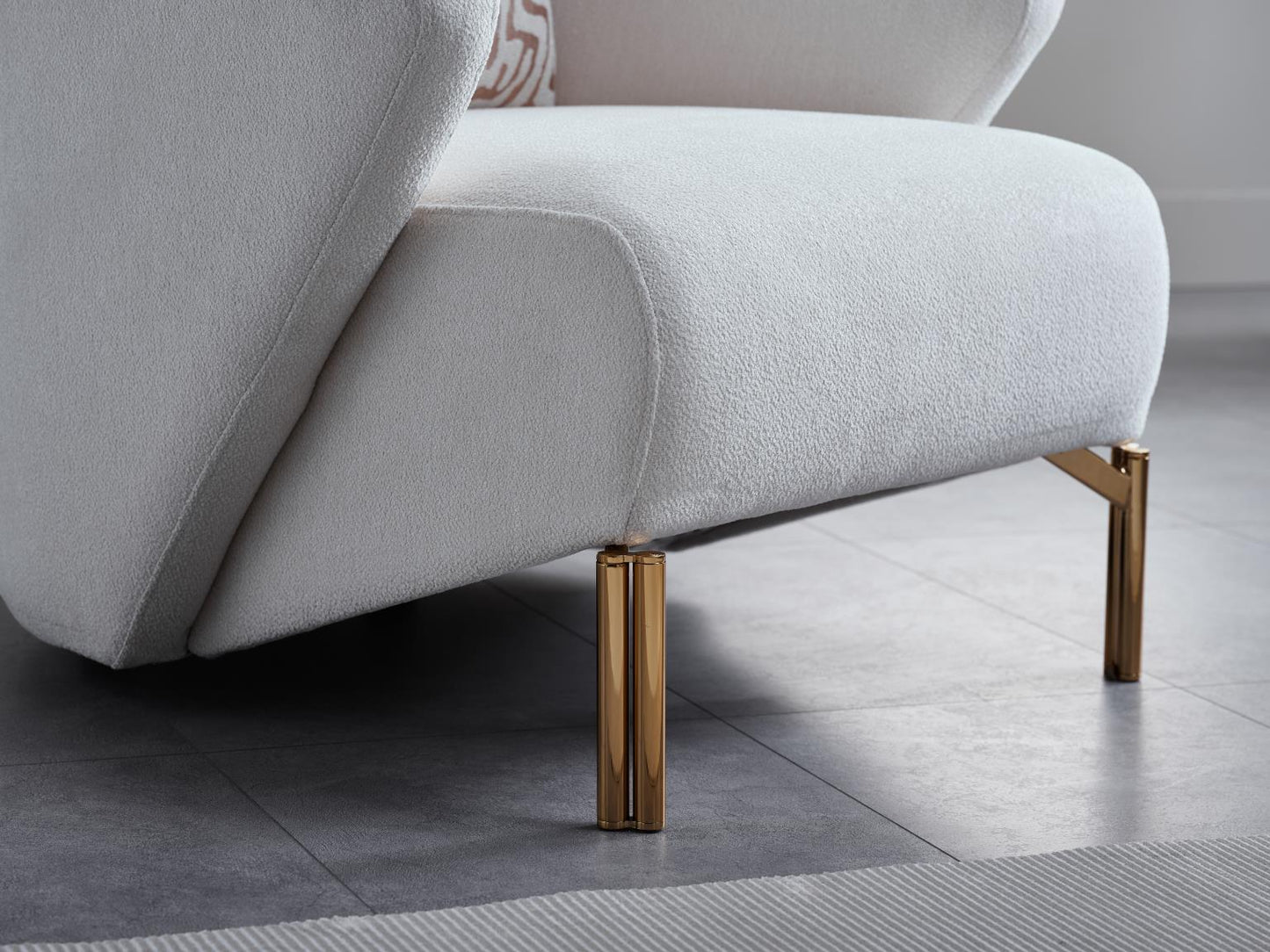 Veronica Warm Cream Accent Chair by Bellona