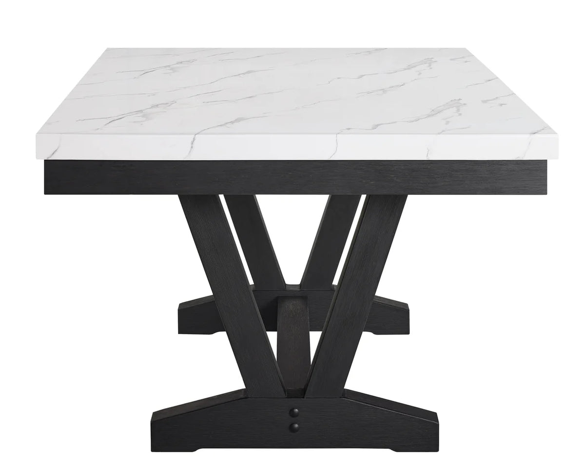 Vance 6 Pc Faux Marble Dining Collection