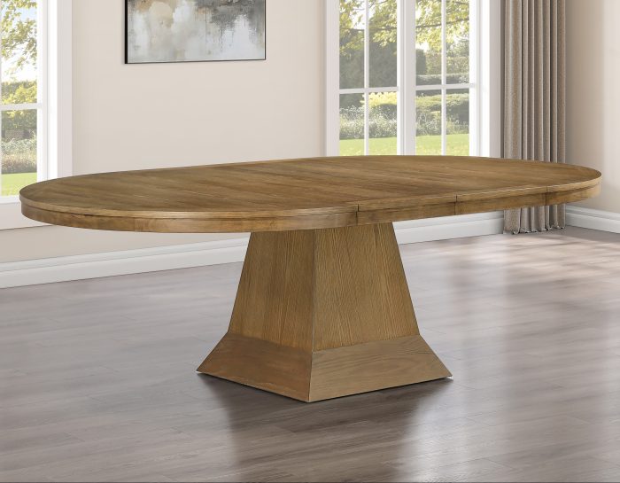 Vaughn Expandable Dining Set Driftwood & Black