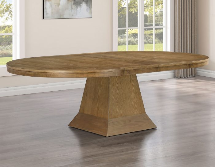 Vaughn Expandable Dining Set Driftwood & Black