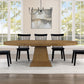 Vaughn Expandable Dining Set Driftwood & Black