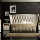 Franco Spain 5 Pc Velvet Bedroom Set by ESF
