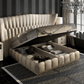Franco Spain 5 Pc Velvet Bedroom Set by ESF
