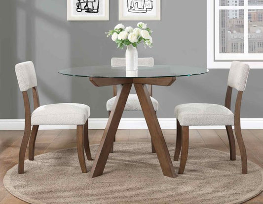 Wade 48" Glass Top 5 Pc Dining Set - Steve Silver