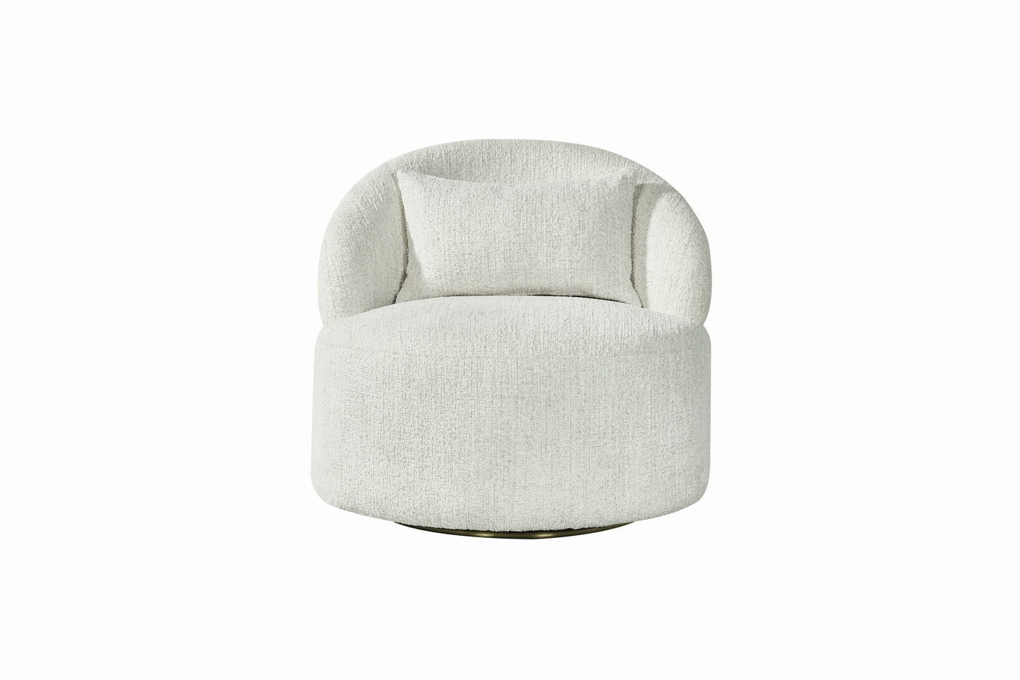 Agave Boucle Barrel Swivel Chair