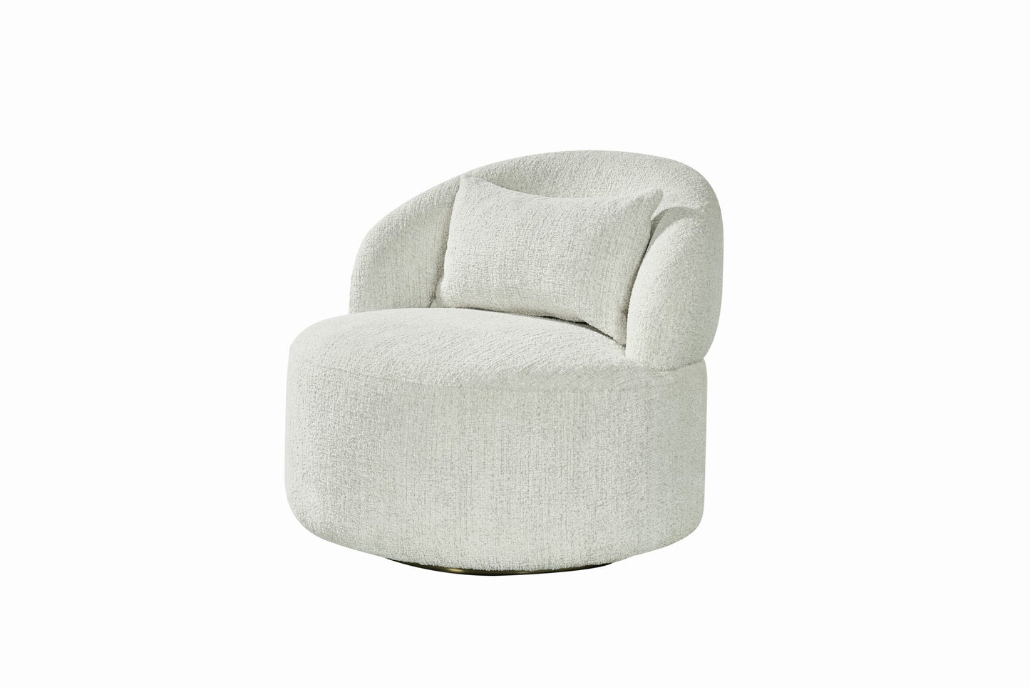 Agave Boucle Barrel Swivel Chair