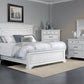 Clara 4 Pc Distressed White Finish Bedroom Set